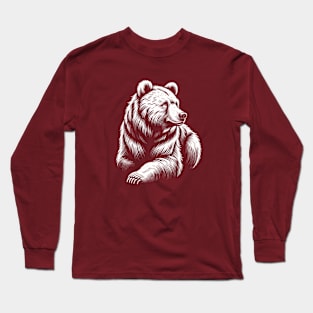 Majestic Bear Portrait: Wildlife Lover's Tee Long Sleeve T-Shirt